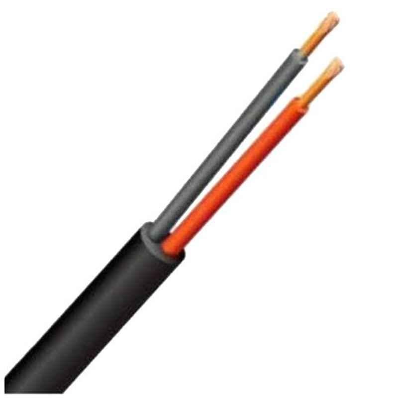 KEI 2.5 Sqmm 2 Core FR Black Copper Unsheathed Flexible Cable, Length: 100 m