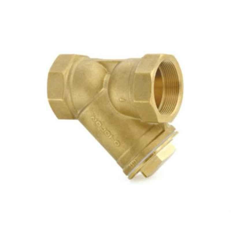 Zoloto 2 inch Forged Brass Y-Type Screwed Strainer, 1053A-50