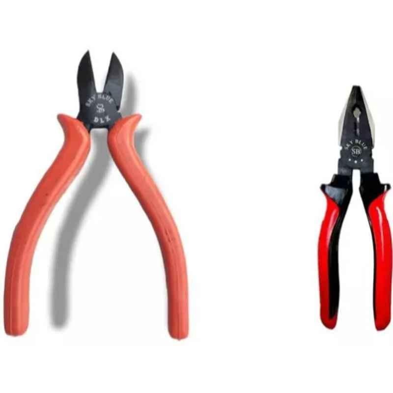 Sky Blue 2 Pcs 7.8 inch Lineman Plier Combo, SBE_PLIER_COMBO_MOD_00795