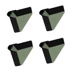 Plantex Knobs for Drawer/Drawer Knobs/Triangle Knob for Cabinets/Drawer Handle/Pull-Push Knob for Kitchen/Bedroom Drawers (Pack of 4) SH-431, DC-Black & Green