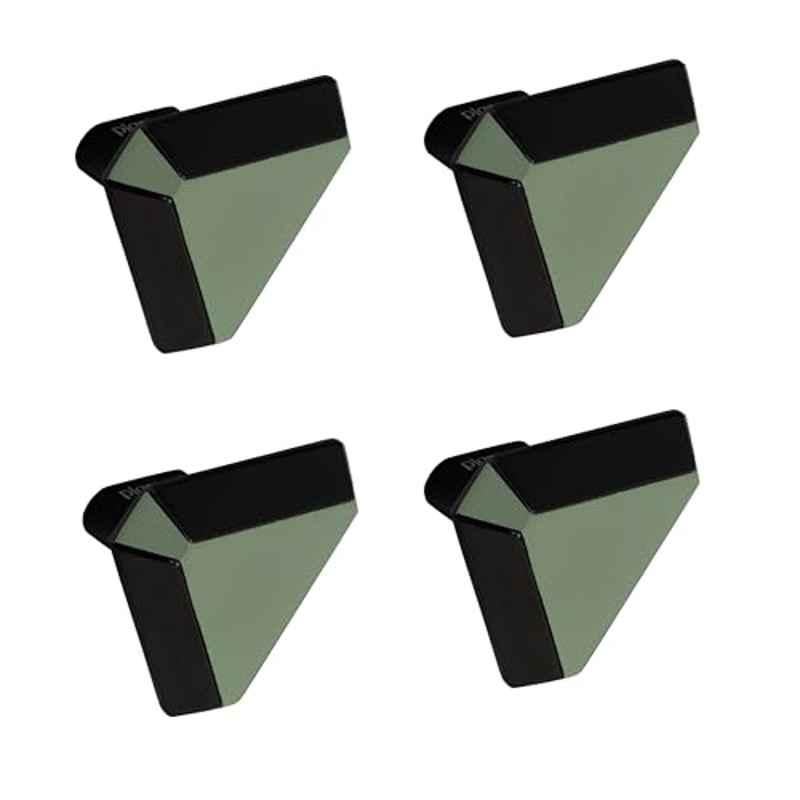 Plantex Knobs for Drawer/Drawer Knobs/Triangle Knob for Cabinets/Drawer Handle/Pull-Push Knob for Kitchen/Bedroom Drawers (Pack of 4) SH-431, DC-Black & Green