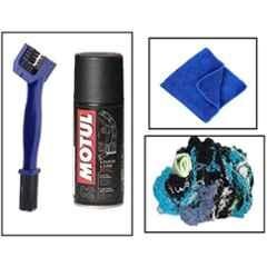 AOW Motul-Chain Lube with Brush, Waste and Micro Fiber Cloth for Royal Enfield Thunderbird 500