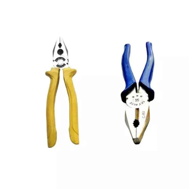 Sky Blue 2 Pcs 7.8 inch Lineman Plier Combo, SBE_PLIER_0016