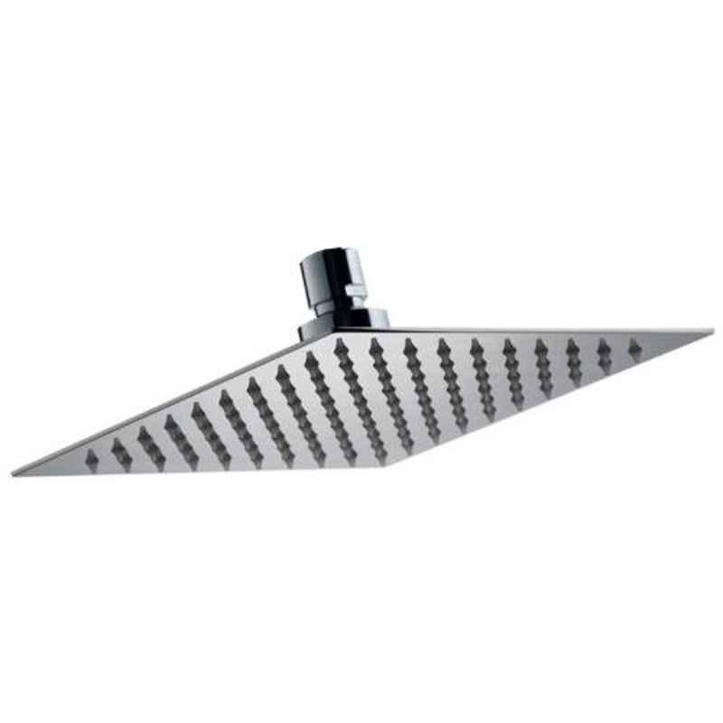 Drizzle Ultra Slim 6x6 inch Stainless Steel Chrome Finish Silver Overhead Shower, A6X6USLIMOH