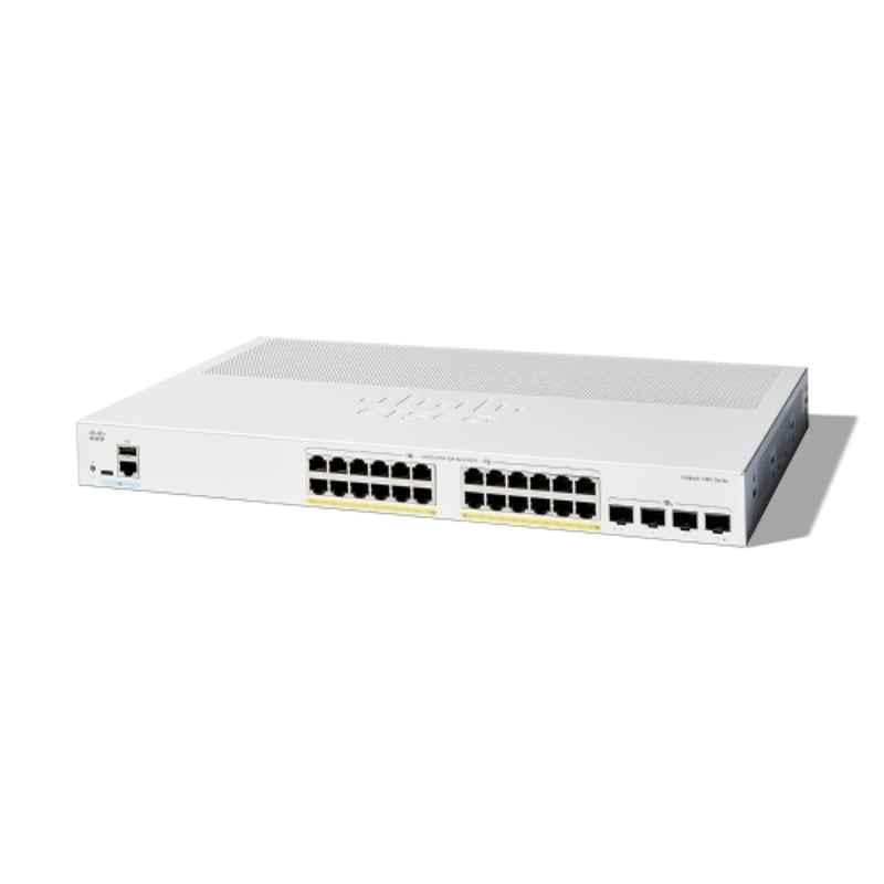 Cisco Catalyst 1300 24 Ports 10/100/1000 + 4x 10GE SFP+ Managed Network Switch, C1300-24P-4X