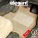 Elegant Popcorn 5 Pcs Polypropylene & Non Woven Beige Carpet Car Floor Mat Set for Ford Fiesta Classic (2008-2011)