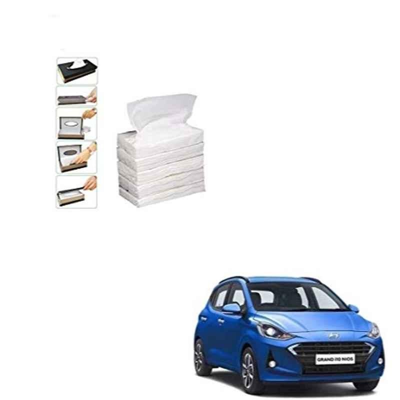 Kozdiko 100 Pulls Dispenser Box Refiller Tissue Paper with 200 Sheets for Hyundai Grand i10 Nios (Pack of 5)
