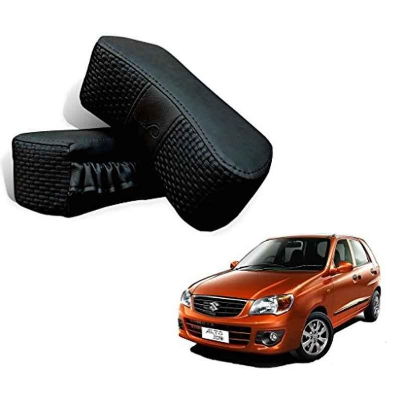 Kozdiko 2 Pcs Memory Foam Black Car Vastra Neck Rest Cushion Set for Maruti Suzuki Alto K10, koz_5204