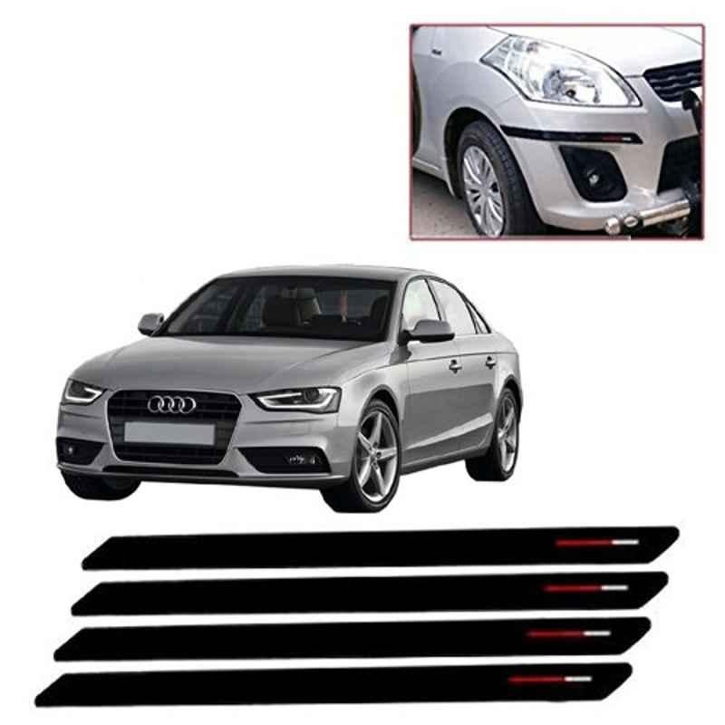 Kozdiko 4 Pcs Black & Red Bumper Protector Set for Audi A4