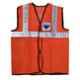 Securedbuild Standard Orange Polyester Reflective Safety Jacket