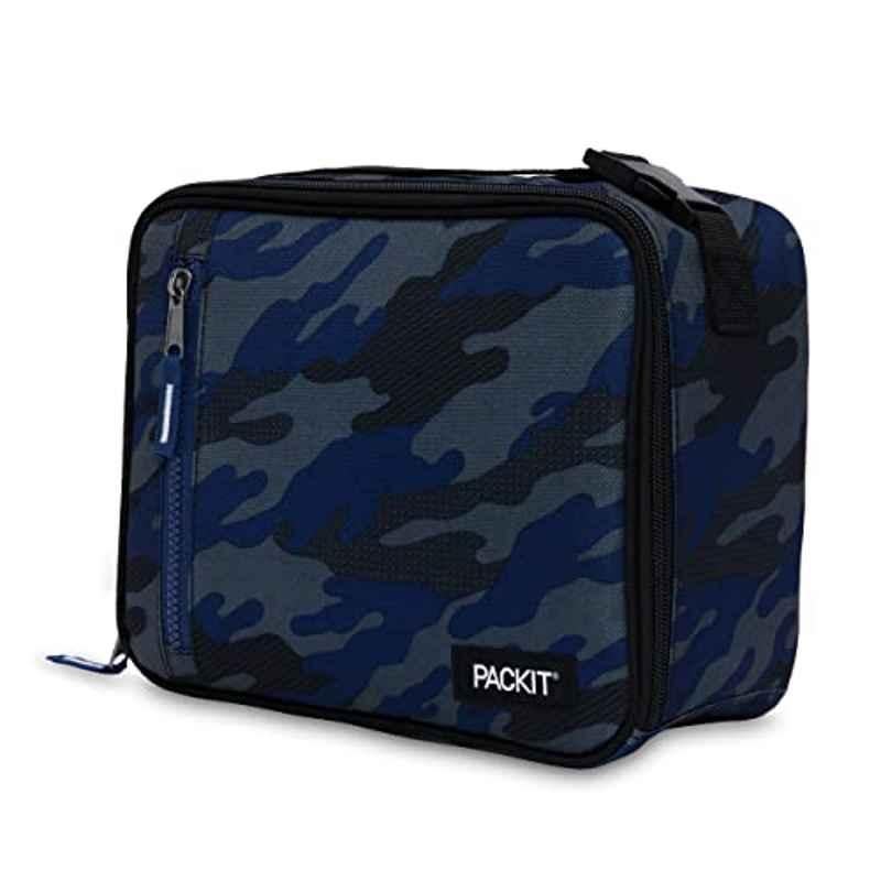 Packit Freezable Classic 340ml Polyester Sporty Camo Navy Lunch Box Cooler, PKO-CB-SCN