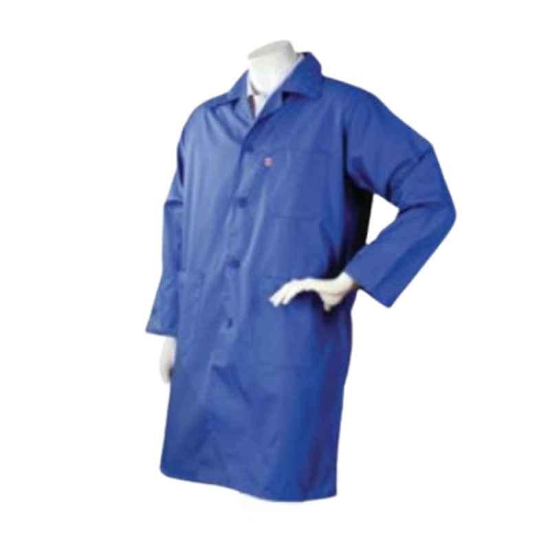 Techtion Comfy Lab Multipro 240 GSM Twill Weave Poly Cotton Coverall Suit, Size: L, Petrol Blue