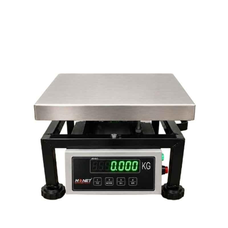 Monet 10x10 inch 80kg Stainless Steel Portable Weighing Scale with Dual Display & Days Battery Backup