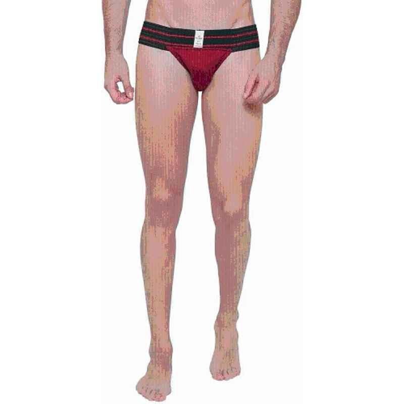 Matrica Cotton Red Supporter for Gym & Cricket, Size: M