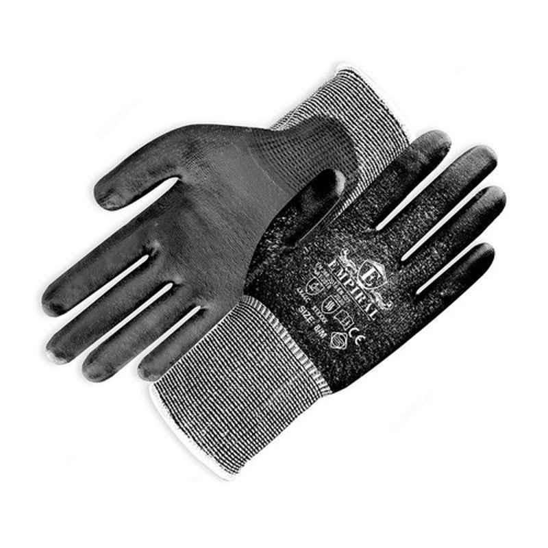 Empiral Gorilla Cut 5 PU PK E142573422 Polyurethane Black Cut-Resistant Gloves, Size: XL