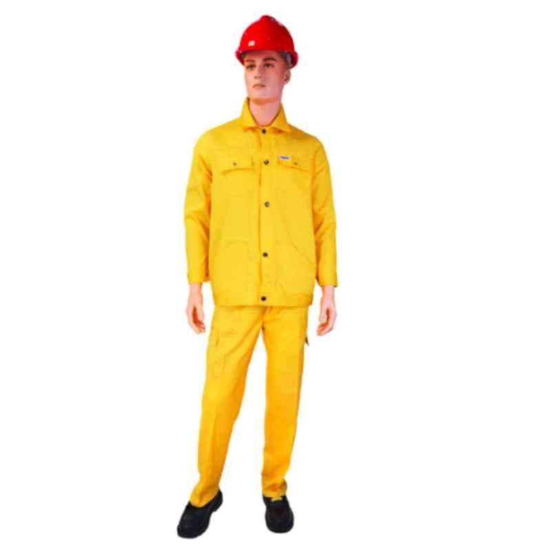 Ameriza Chief Yellow Cotton European Pant & Shirt, A105060901, Size: 7XL