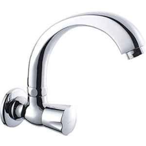 Hindware Contessa Neo Chrome Brass Wall Mounted Sink Cock with Swivel, F730024