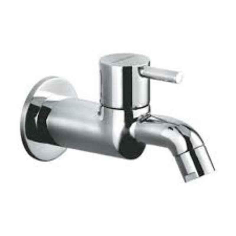 Hindware Flora Chrome Brass Bib Cock with Wall Flange, F280002SCP