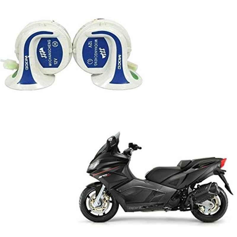 Kozdiko 2 Pcs 18-in-1 Mocc Scooty Digital Tone Magic Horn Set for Aprilia SRV 850