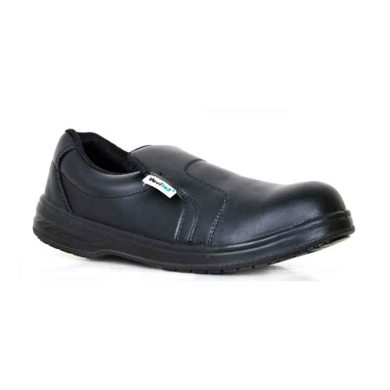 Vaultex EPK Leather Black Safety Shoes, Size: 43