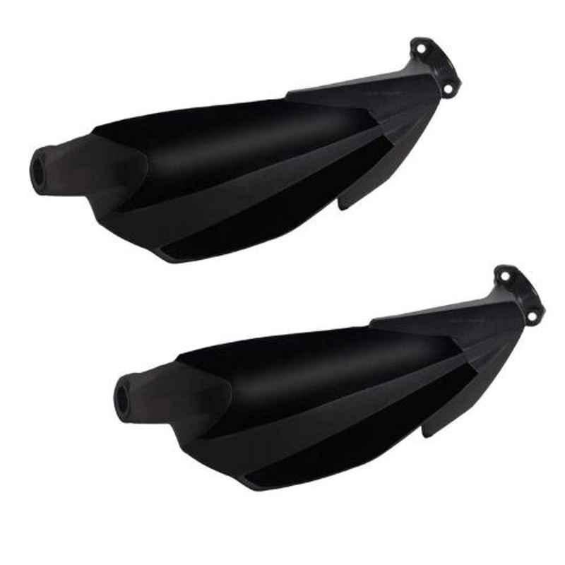 AllExtreme EXHGDB1 Black Handlebar Handguard Finger Brush Wind Protector