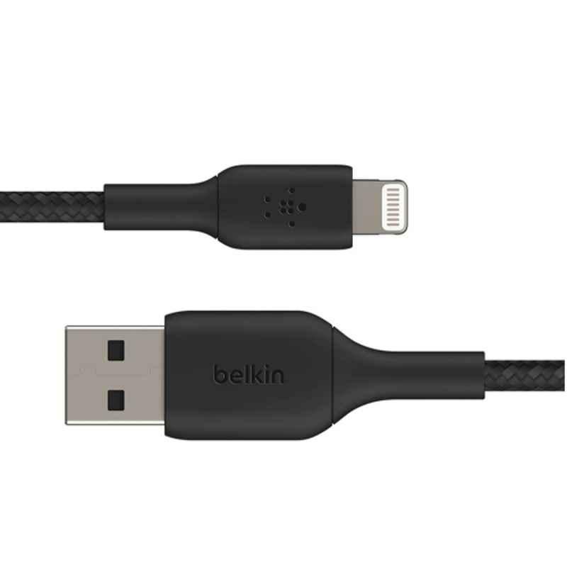 Belkin 1m PVC Black USB-A to Lightning Cable, BKN-CAA001BT1MBK