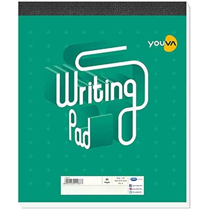 Navneet Youva 80 Pages Single Line Writing Pad with Flap, 22837 (Pack of 12)