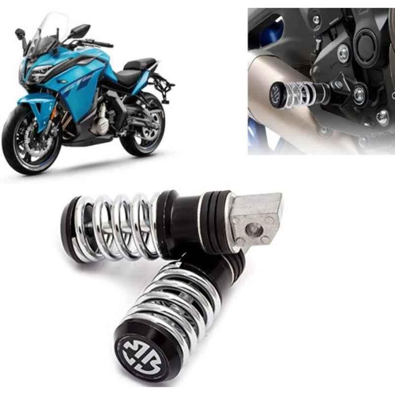Auto Pearl 2 Pcs Steel Black Foot Rest Spring Coiled Set for 650GT BS6