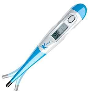 K-Life FDT-101 Plastic White & Blue Digital Thermometer with Flexible Tip & LCD Display