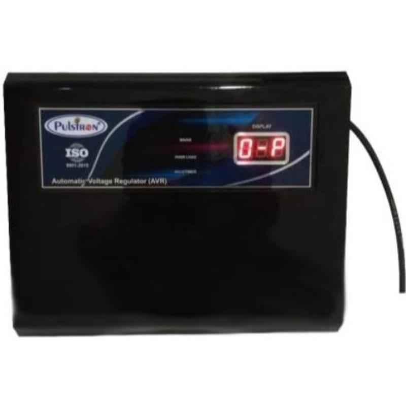 Pulstron PTI-WM4170B 4kVA 170-270V Single Phase Black Bypass Automatic Mainline Voltage Stabilizer
