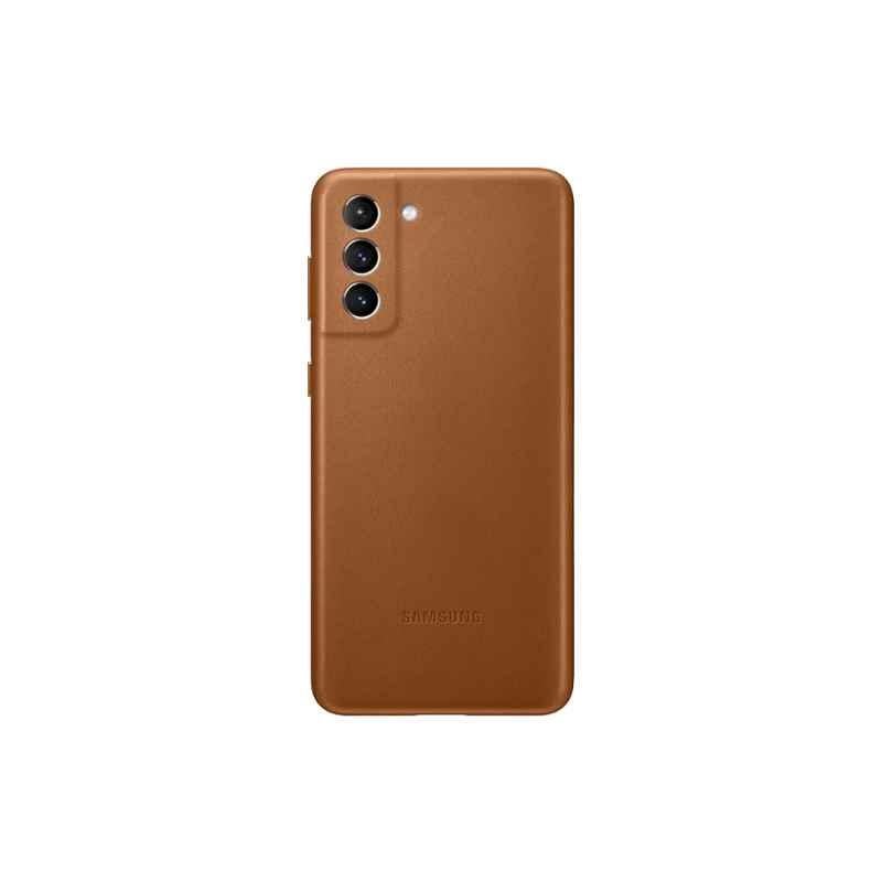 Samsung Leather Brown Mobile Cover for S21 , EF-VG991LAEGWW