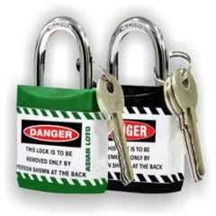 Asian Loto Green & Black Regular Shackle Jacket Padlock, ALC-LPR-GK (Pack of 2)