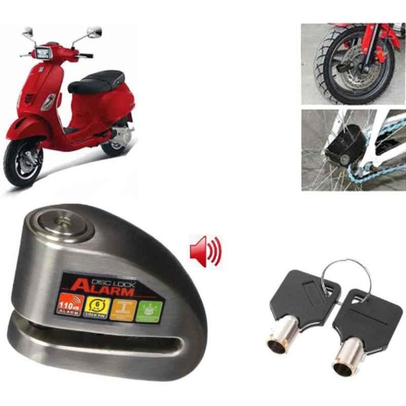 Auto Pearl Steel Black Anti-Theft Alarm Disc Brake Lock for SXL 125 BS6, Lock_735