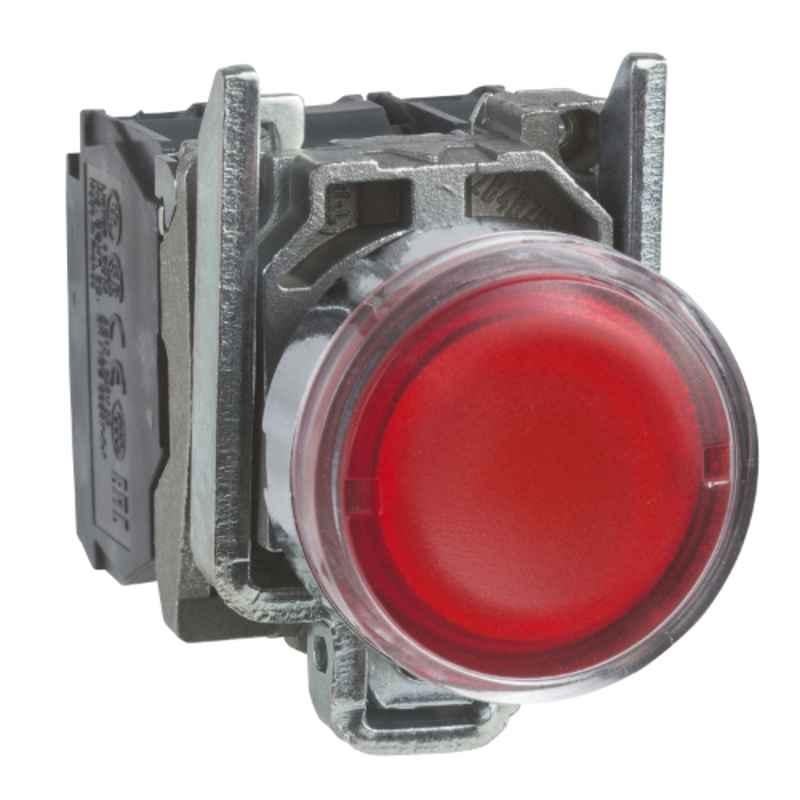 Schneider 22mm 1NO+1NC Red Flush Illuminated Push Button, XB4BW3465