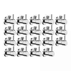 Fastgear Turbo Stainless Steel Silver Chrome Finish Angle Valve, FG063 (Pack of 19)