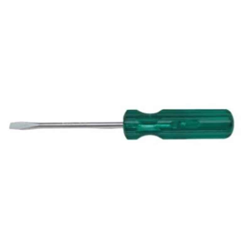 Baum 5mm Magnetic Flat Tip Screwdriver with Transparent Green Acetate Handle, Art-314, Blade Length: 150mm (Pack of 12)