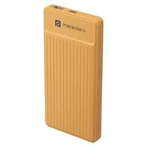 Portronics Luxcell B 22.5W 10000mAh Yellow Power Bank with Smart Dual Port Charging, POR 2087