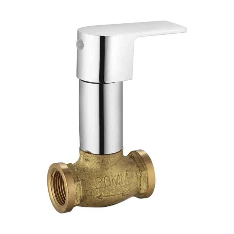 Ruhe Elixir 20mm Brass Chrome Finish Concealed Stop Cock, 11-0109