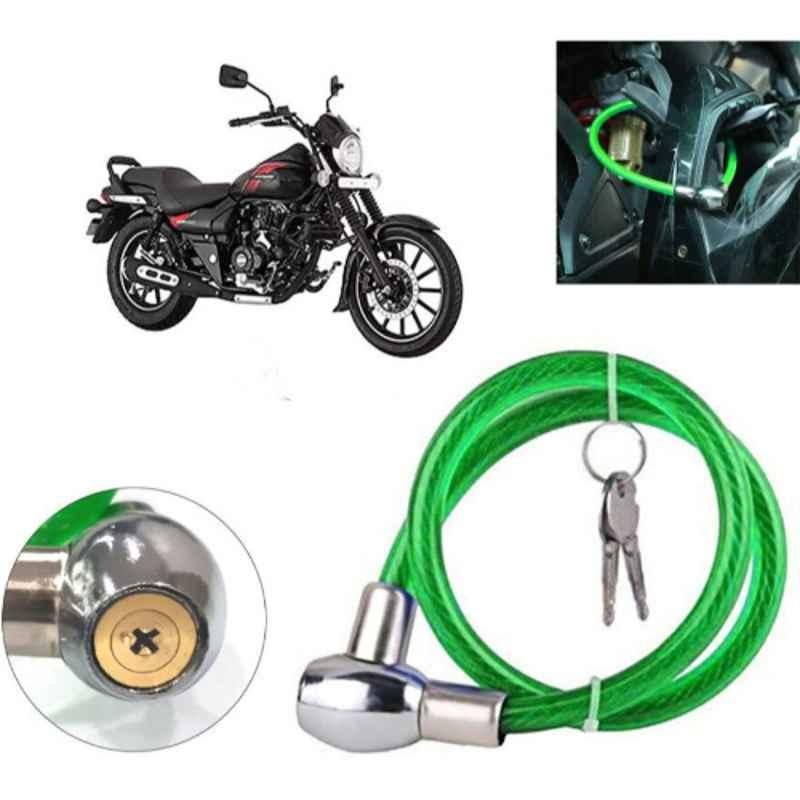 Auto Pearl PVC & Plastic Green Heavy Duty Cable Lock for Avenger Street 220, 258