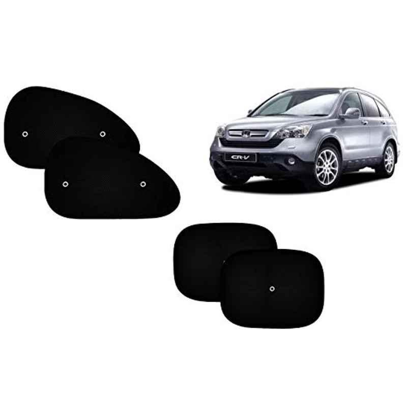 Auto Pearl 4 Pcs PVC & Mesh Black Window Side Sun Shade Set for Honda CRV
