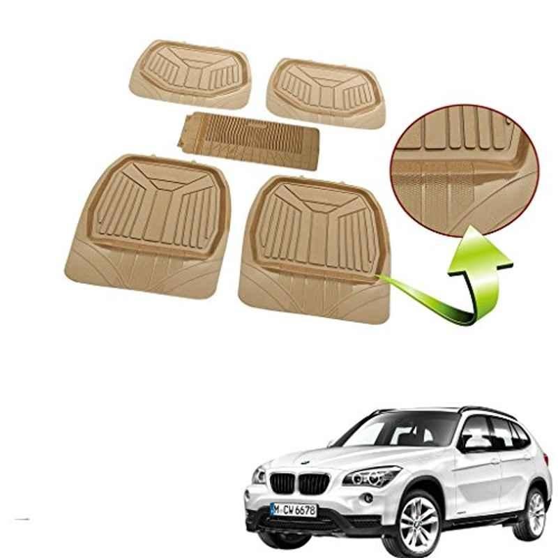 Kozdiko 5 Pcs Rubber Beige 3G Rubber Mat Set for BMW X5