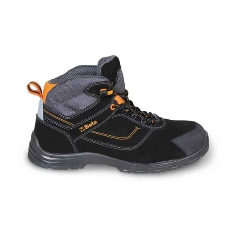 Beta 7218FN Nubuck Leather Composite Toe Black Safety Shoes, 072180037, Size: 4.5