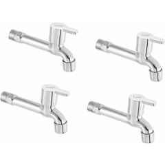 Prestige EVA Stainless Steel Chrome Finish Long Body Pillar Tap (Pack of 4)