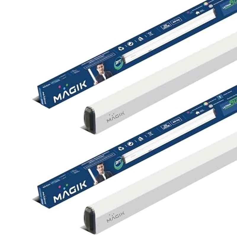 Magik Ultima Super Mini 2ft 20W 3000K Warm White LED Batten Light (Pack of 2), BUSM020W4502E2