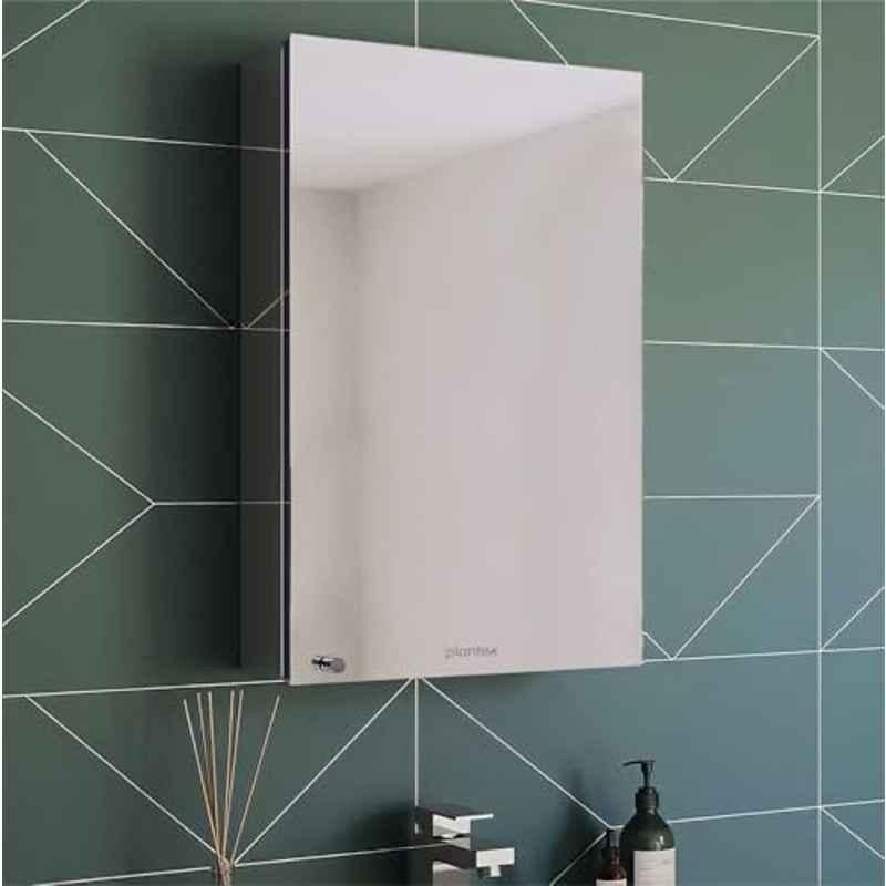 Plantex 10x16 inch Chrome Bathroom Mirror Cabinet/304 Stainless Steel Cabinet with Mirror/Storage Cabinet/Wall Mounted Bathroom Cabinet