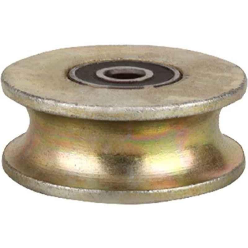 Aqson 20x100mm Steel U-Groove Pulley Gate Roller Wheel