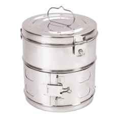 Forgesy Super Deluxe 11x9 inch Stainless Steel Surgical Sterilization Dressing Drum with Clip-on Lid for Hospital & Clinic, POI_854