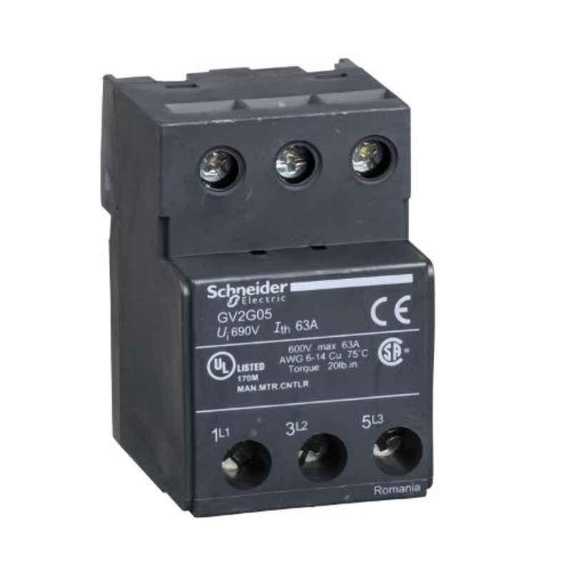 Schneider Electric TeSys GV2G 63A 3 Pole Terminal Block, GV2G05