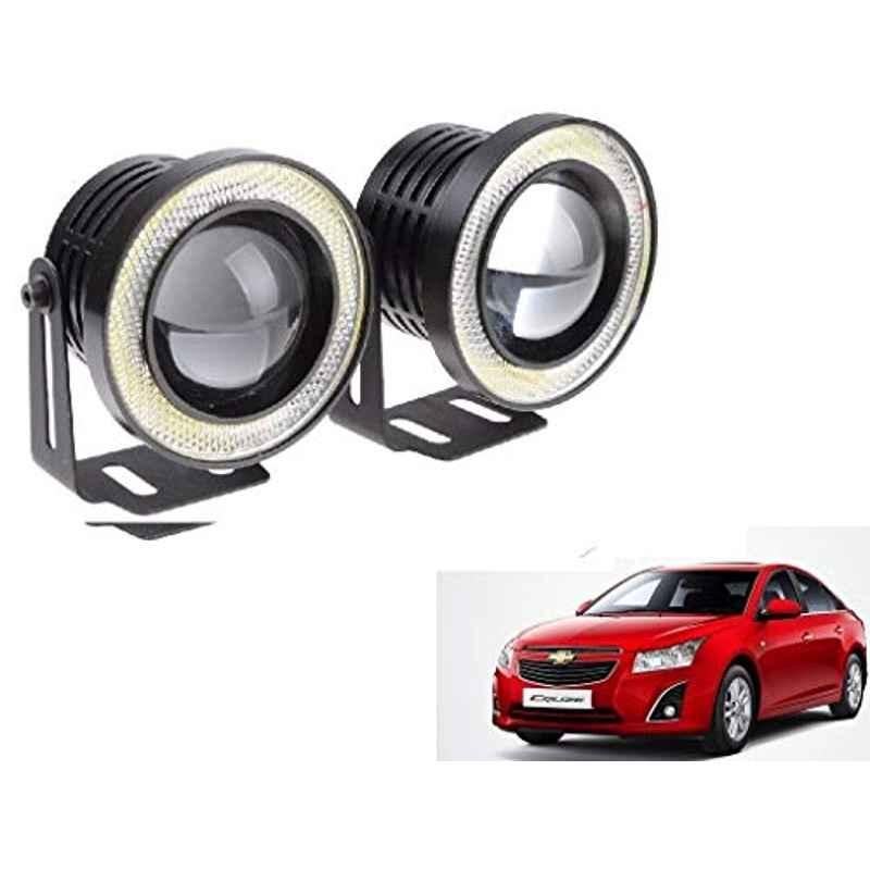Kozdiko 2 Pcs 15W 3.5 inch High Power White LED Projector COB Fog Light Set with White Angel Eye Ring for Chevrolet Cruze, koz_72500