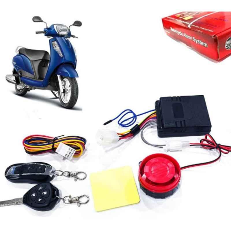 Auto Pearl 12V Black Two-Way Anti Theft Motorcycle Alarm Kit with 2 Pcs Remote for SS